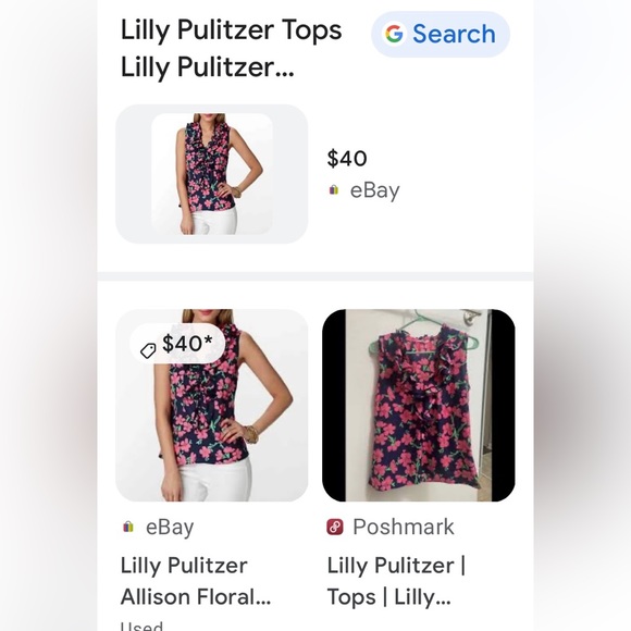 Lilly Pulitzer Allison Floral Ruffle Sleeveless Top, EU condition, size XS - Picture 8 of 10